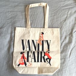 NEW*👉🏻VANITY FAIR Canvas Book Tote Bag (Silver Lake)