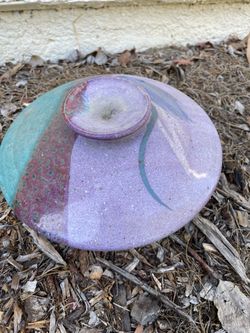 Handmade ceramic lidded casserole dish