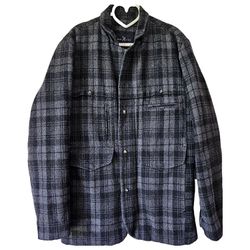 Marc Ecko Cut & Sew Wool Shacket Jacket Mens Large Full Zip Lined Coat 8 Pocket!
