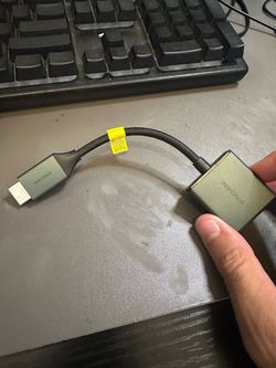 Insignia HDMI Standard Male to VGA/SVGA D-Sub Female Adapter Converter Gray