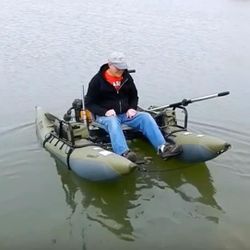 Pontoon Boat With Paddles 