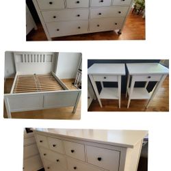 Bed Frame/ 2  Dressers / 2 Nightstands 