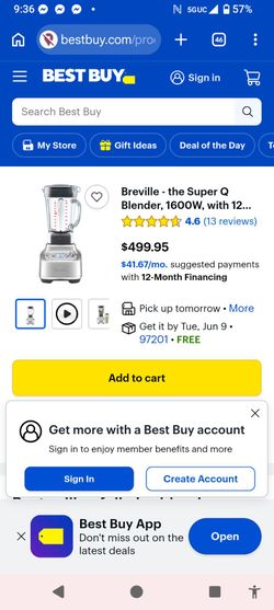 Breville super q blender