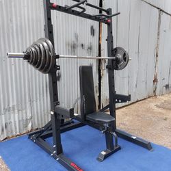 Ethos Squat rack / gym / gymnasio / Olympic Weight Plates / pesas / bench press / Power Rack / Fitness