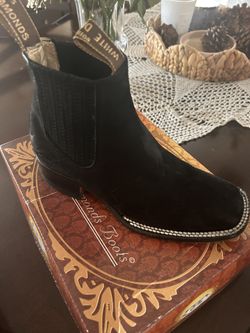 Boy Suede Leather Black Boots