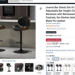 Bar Stools Set of 2