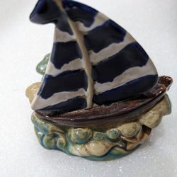 Boat Candle Holder Ceramic 