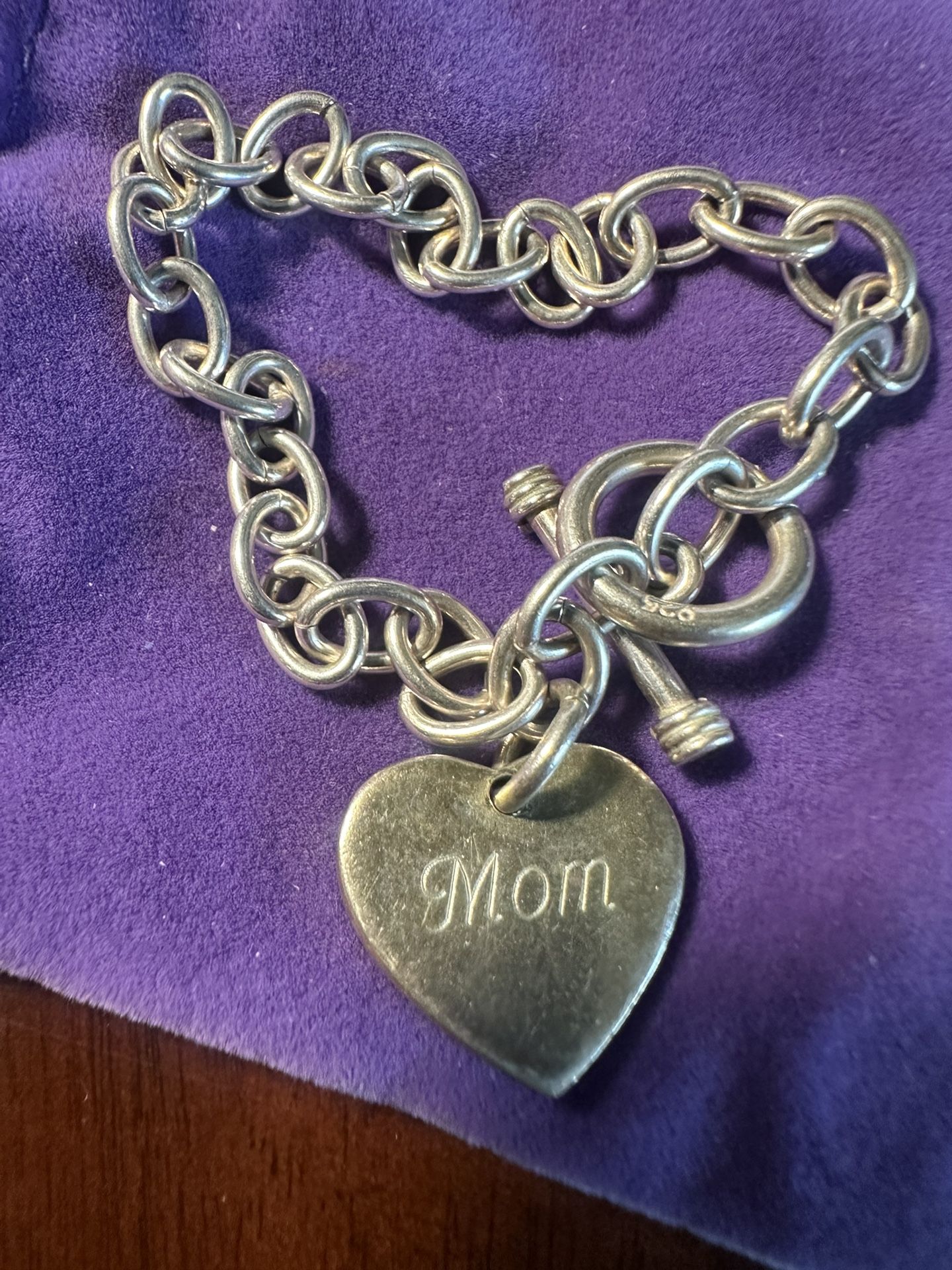 Sterling Silver Mom Bracelet