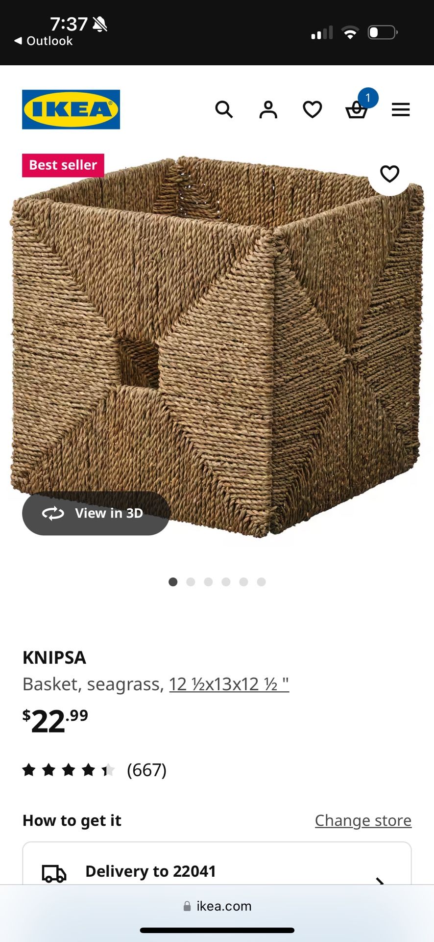 Knipsa Basket IKEA