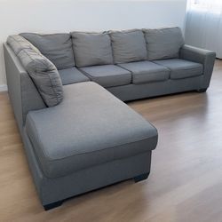 GREY SECTIONAL COUCH SOFA 