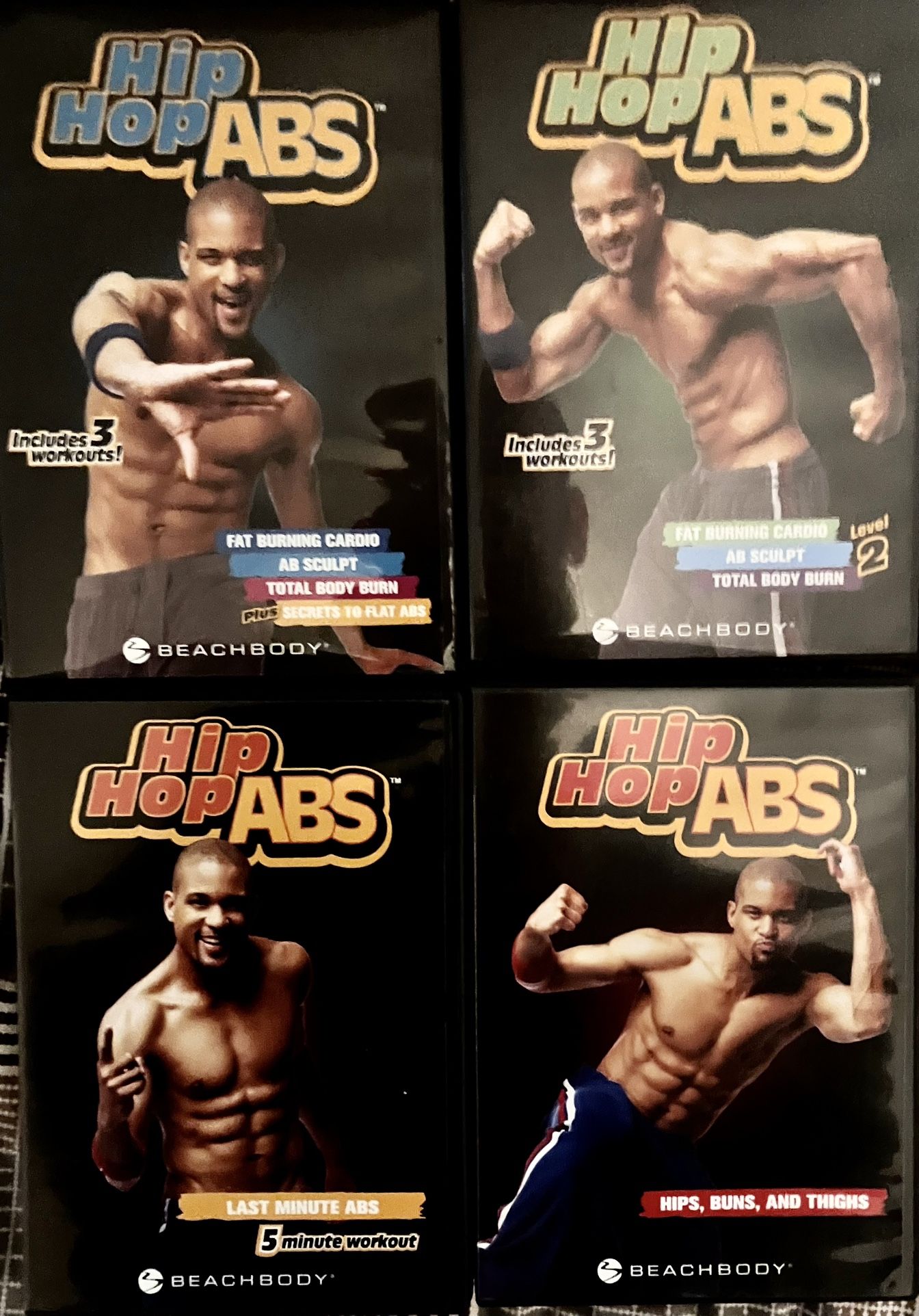 4 Hip hop Abs DVD’s $25 For All Together!!