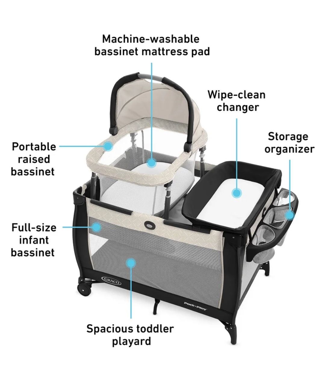 Graco Pack 'n Play Day2Dream Travel Bassinet Playard