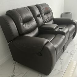 Leather Recliners Loveseat 