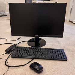Monitor With Wireless Keyboard And Mouse 