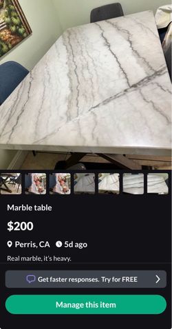 Marble table