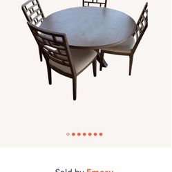 Dining Set 5 Piece… Round Table 4 Chairs