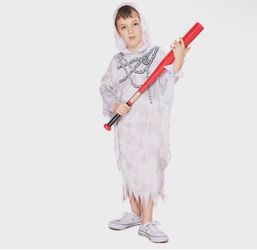Ghost Hooded Robe Costume 7-9 Years Old