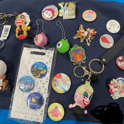 Disney Parks Disney land Pin Trading Lot Vintage Keychains Rare