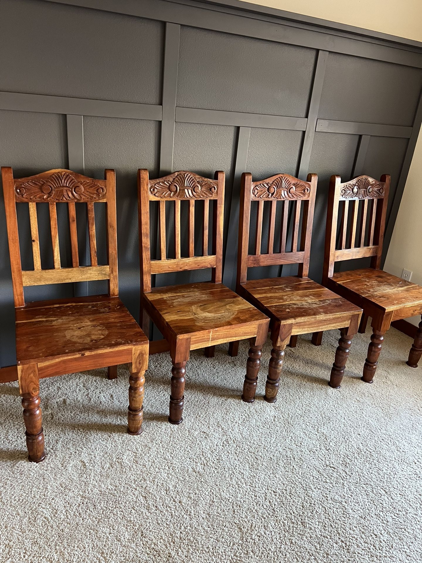 wooden chairs