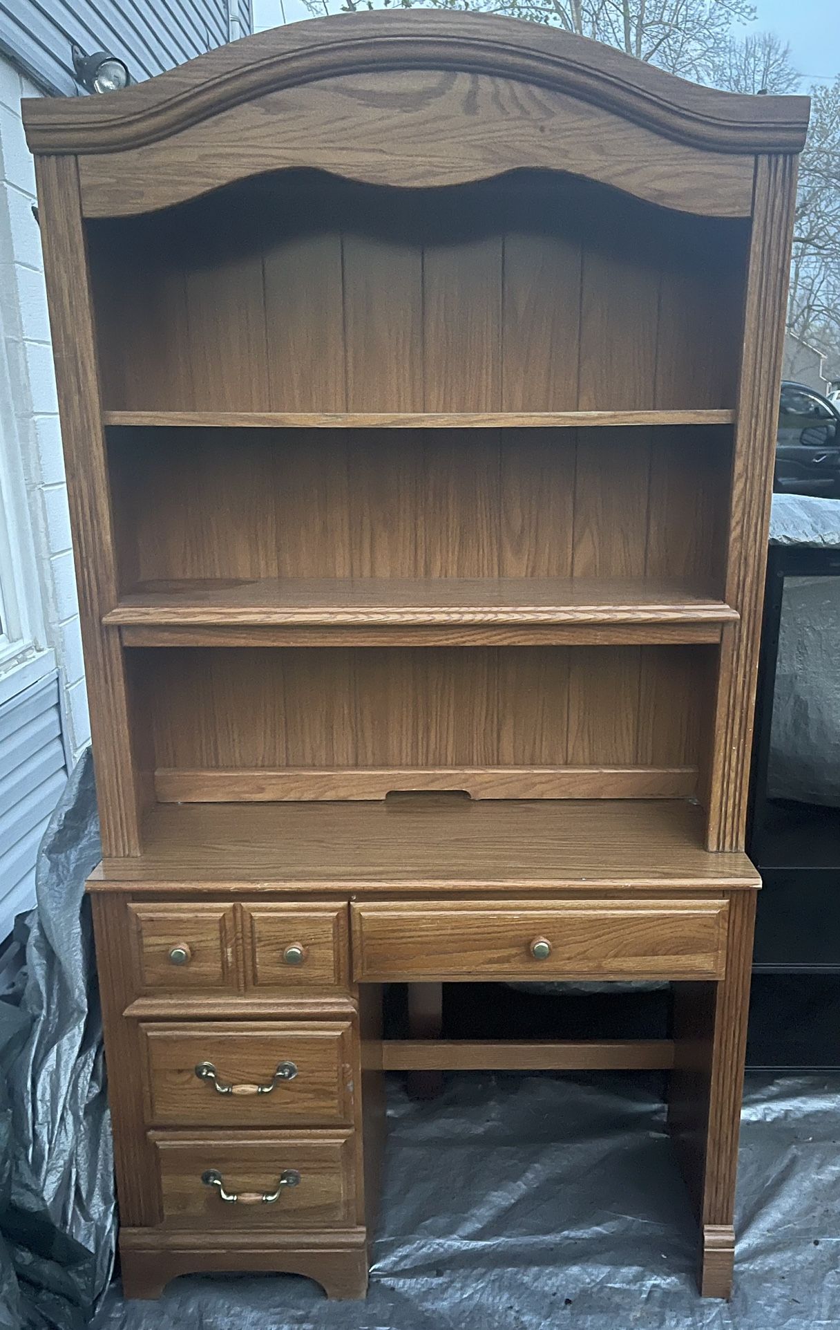 Solid Wood Desk 2 Piece Set  (Best Offer Takes It)