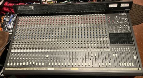MACKIE 32x8 mixing board w/ vu meters
