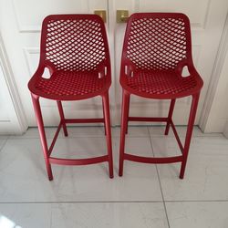 Bar/Counter Chairs Red
