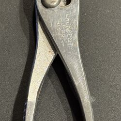 Vintage CRESCENT TOOLS J-26 Bent Nose Slip Joint Pliers ~ 7" ~ USA *Overall good condition with a few spots of rust/chrome degradation*