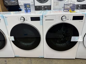 Brand new  LG 5.0 cu. ft. Stackable SMART Front Load Washer 7.4 cu. ft. Vented SMART Stackable Dryer in Alpine White set