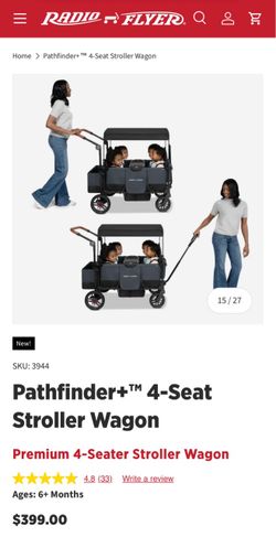 Radio flyer Pathfinder+™ 4-Seat Stroller Wagon