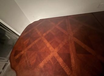 8 chair, wood table