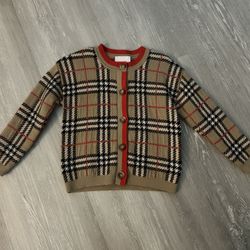 Authentic Burberry Cardigan Toddler Girls Size 2T