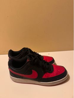 Black and Red Nike Court Vision