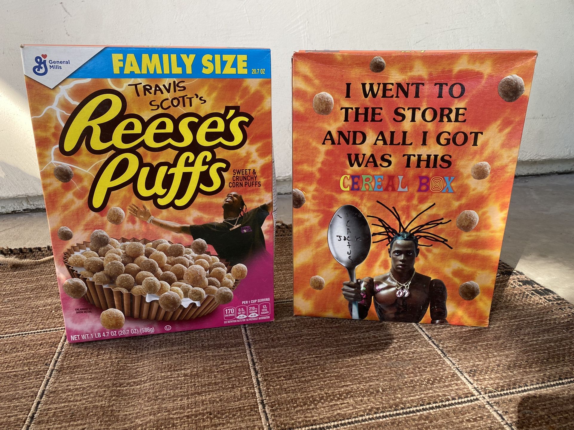 Limited Edition Travis Scott X Reese’s Puffs Cereal Family Size (Not Fit For Human Consumption)