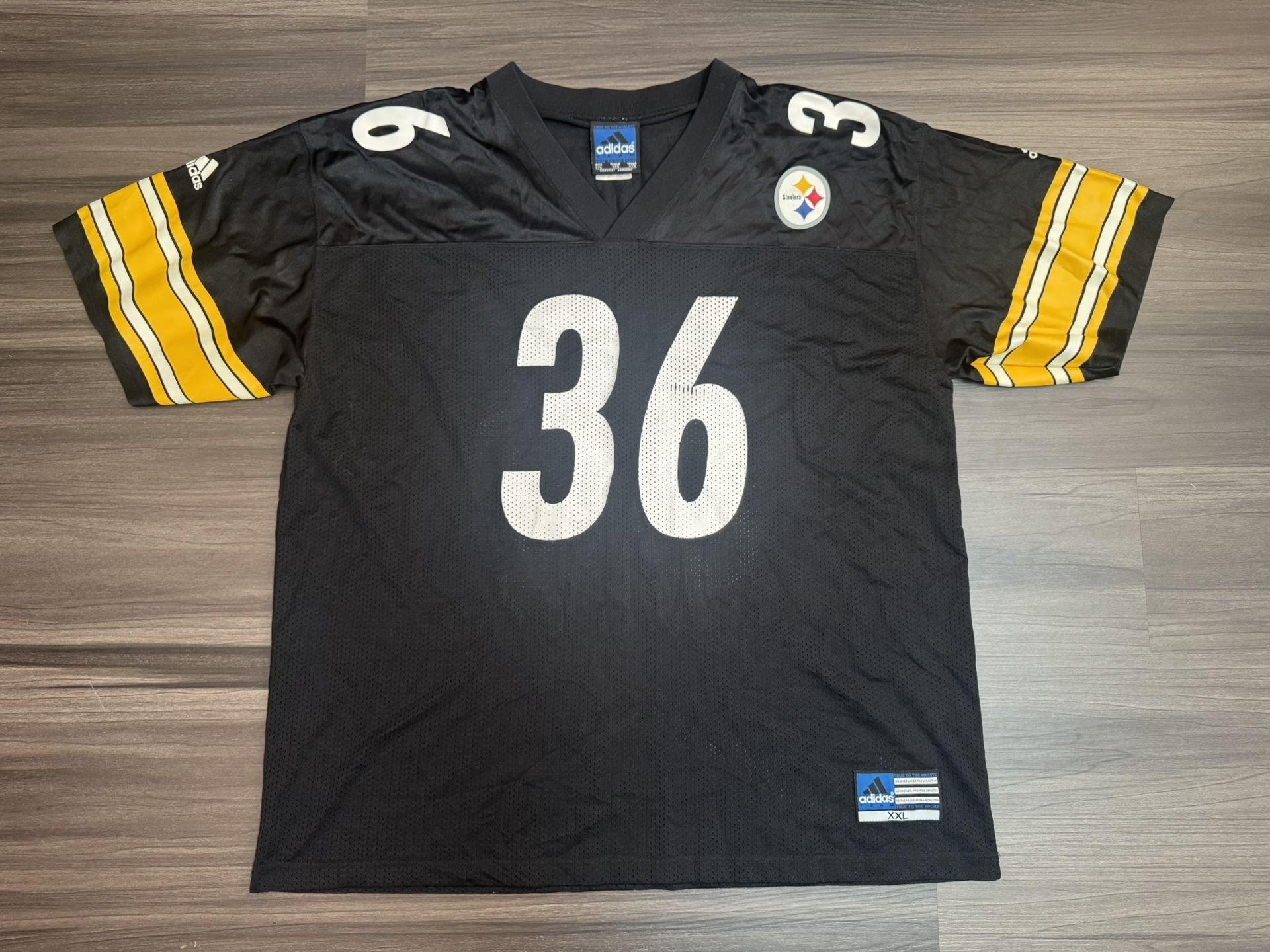 Rare Vintage Adidas Pittsburgh Steelers Jerome Bettis #36 Jersey Adult 2XL XXL 