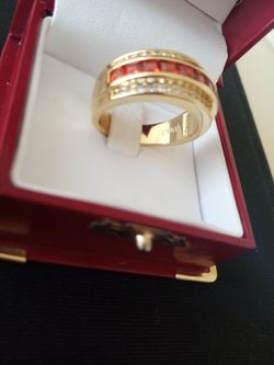 Gold 10k Deep plated Diamonds Ring