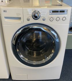 White LG Front Load Style Washing Machine (5-0120)
