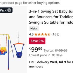 3-in-1 Swing Set Baby Jumper and Bouncers