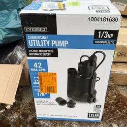 Everbilt 1/3 HP Submersible Utility Pump