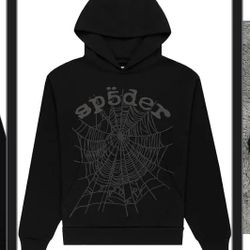 Black On Black Spider Hoodie 