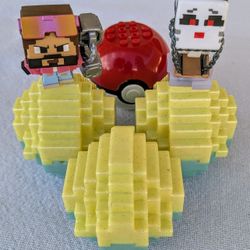 Minecraft Mini Liquid & Ghast Figures, 3 Eggs- Mega Pokémon Pokeball • Minecraft Toys, Pokémon Toys, Kids Toys & Hobbies, Action Figures & Accessories
