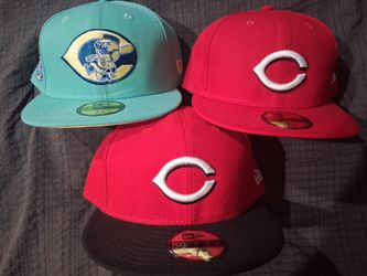 New Era 59Fifty Cincinnati Reds Fitted Hats  7 3/4 $25 each Or 2 for $45