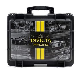 Invicta Racing Team 8 Slot Dive Impact Watch Case Black Yellow 16x12x7 NEW!