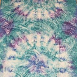 Aqua Purple Tie Dye Tapestry 