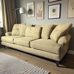 Timeless Elegance: Classic Sofa with Rolled Armrests | Vintage Furniture Couch