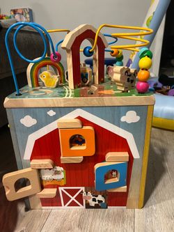 5 in 1 Activity Center, Wooden Large Activity Play