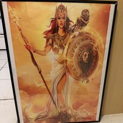 Framed Athena, Goddess Of War Greek mythology