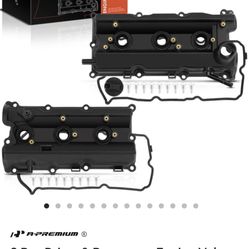 2 Pcs Driver & Passenger Engine Valve Cover with Gasket for 2003-2008 Nissan 350Z