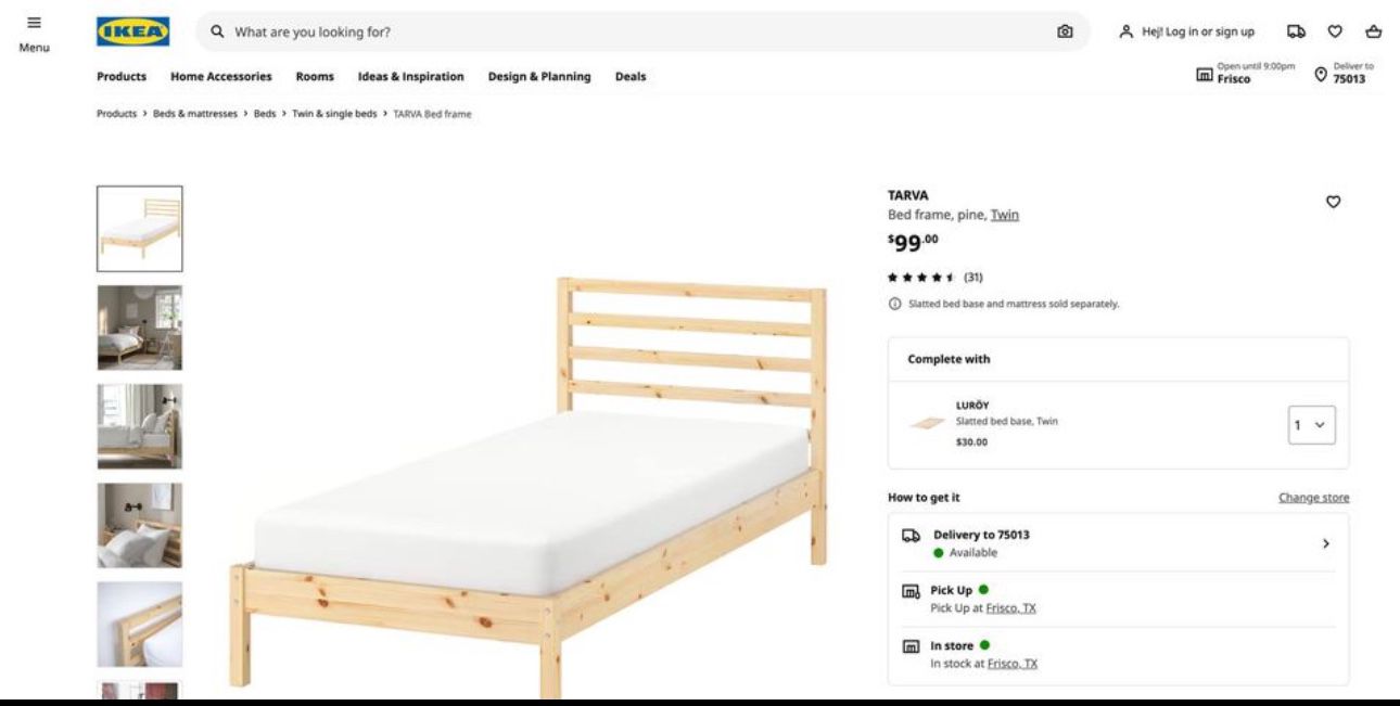 IKEA Twin Bed Frame And Base