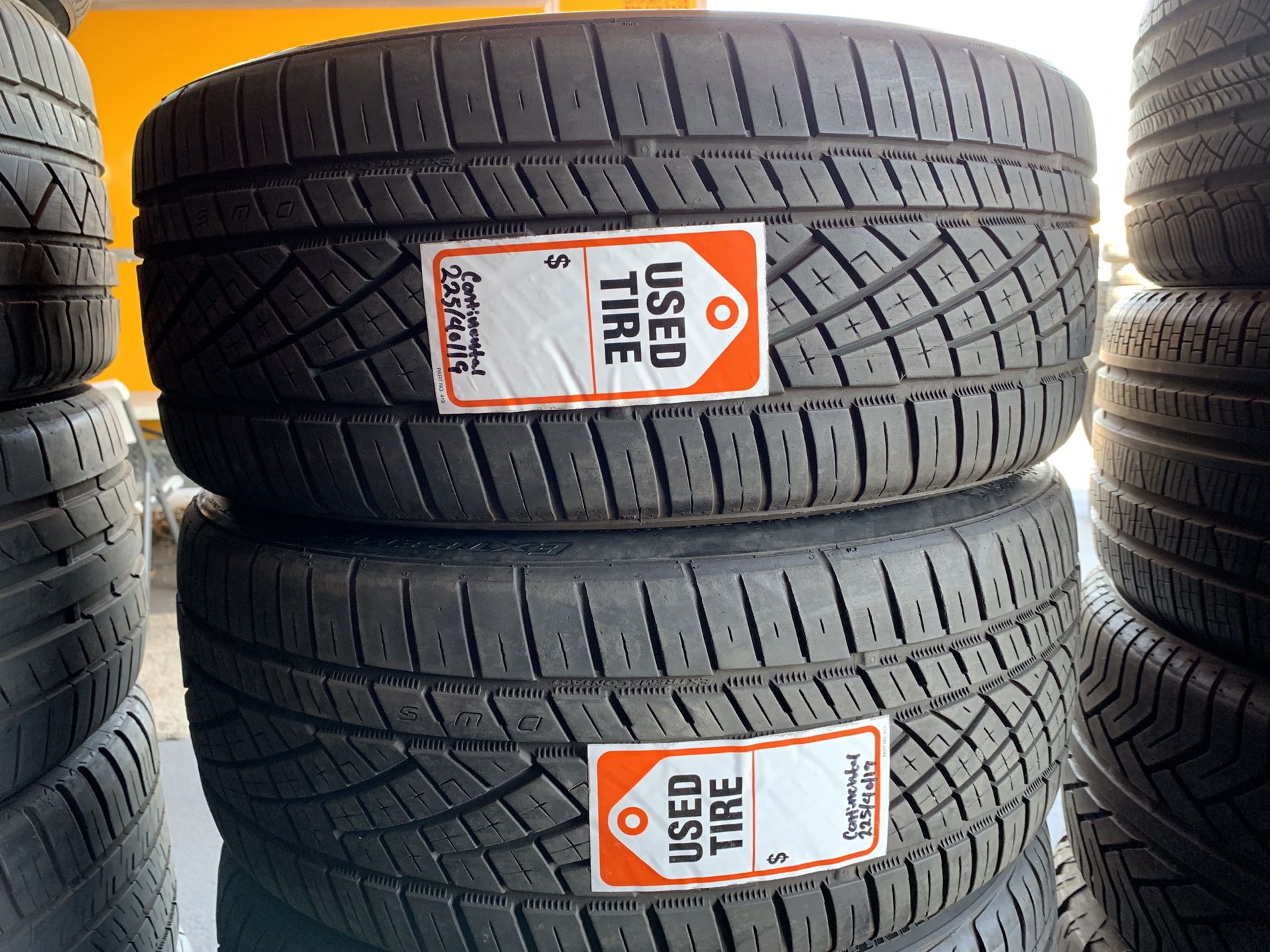 TWO 225-40-19 continental 100$ installed and balanced