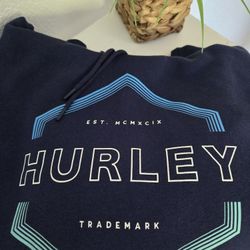 Mens Hurley Dark Blue Graphic Pullover Sweatshirt Size XL